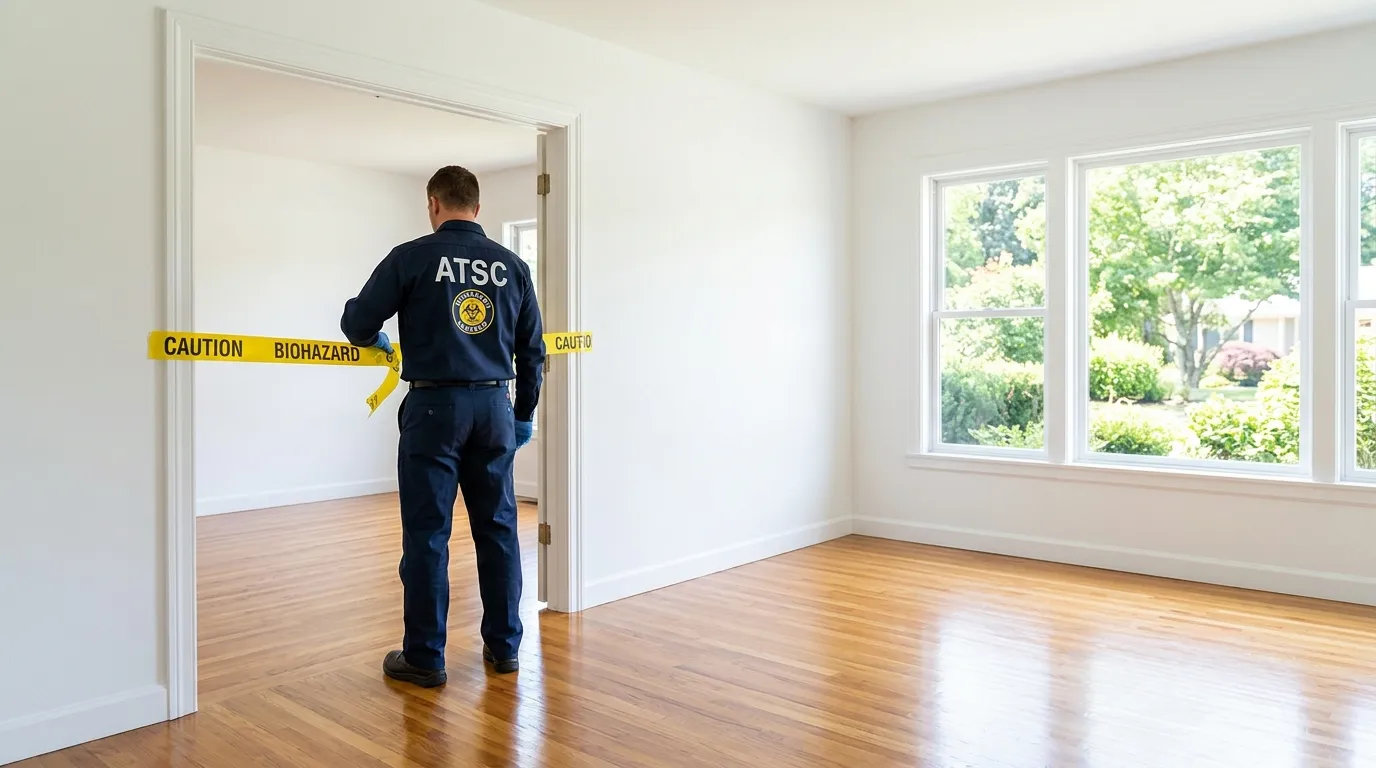 Certified biohazard cleanup crew performing Decomposition Cleanup in Sky Lake